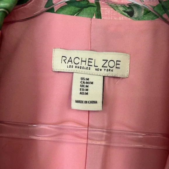 Rachel Zoe Pink Floral Tropical Blazer Jacket Women's Medium - Picture 3 of 11